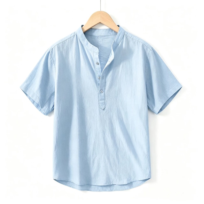 Summer Mens Short Sleeve Shirt - Linen Shirt Breathable 리뷰 및 가격
