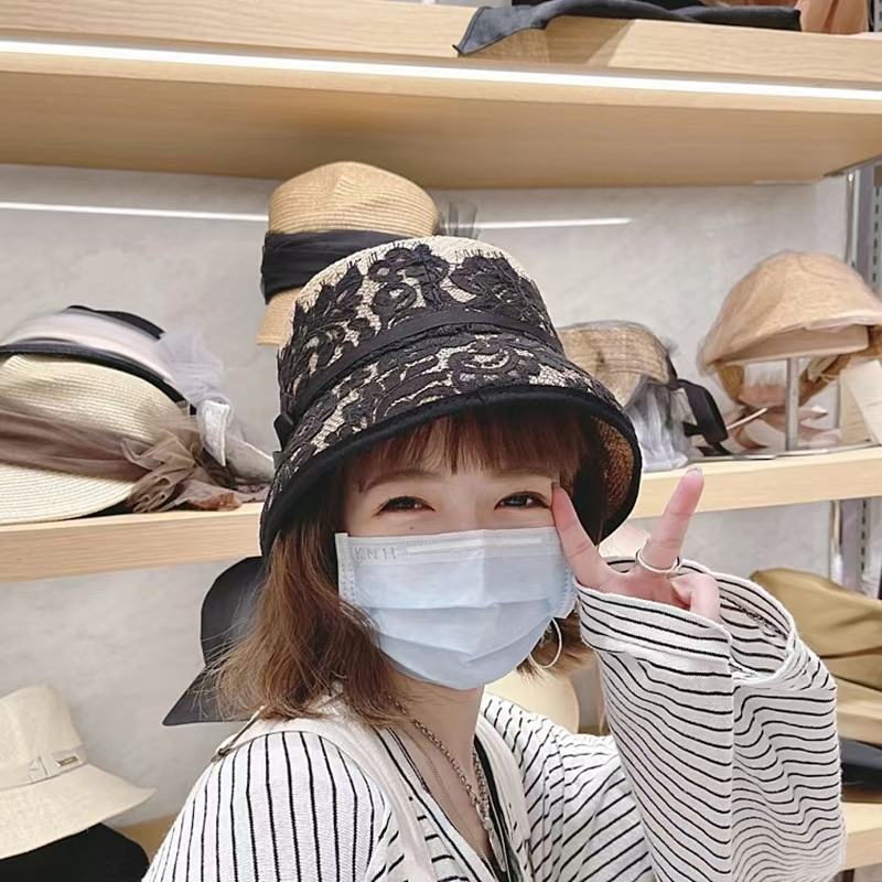 Fashion Japanese New Lace Deco - Bucket Hat Straw 리뷰 및 가격