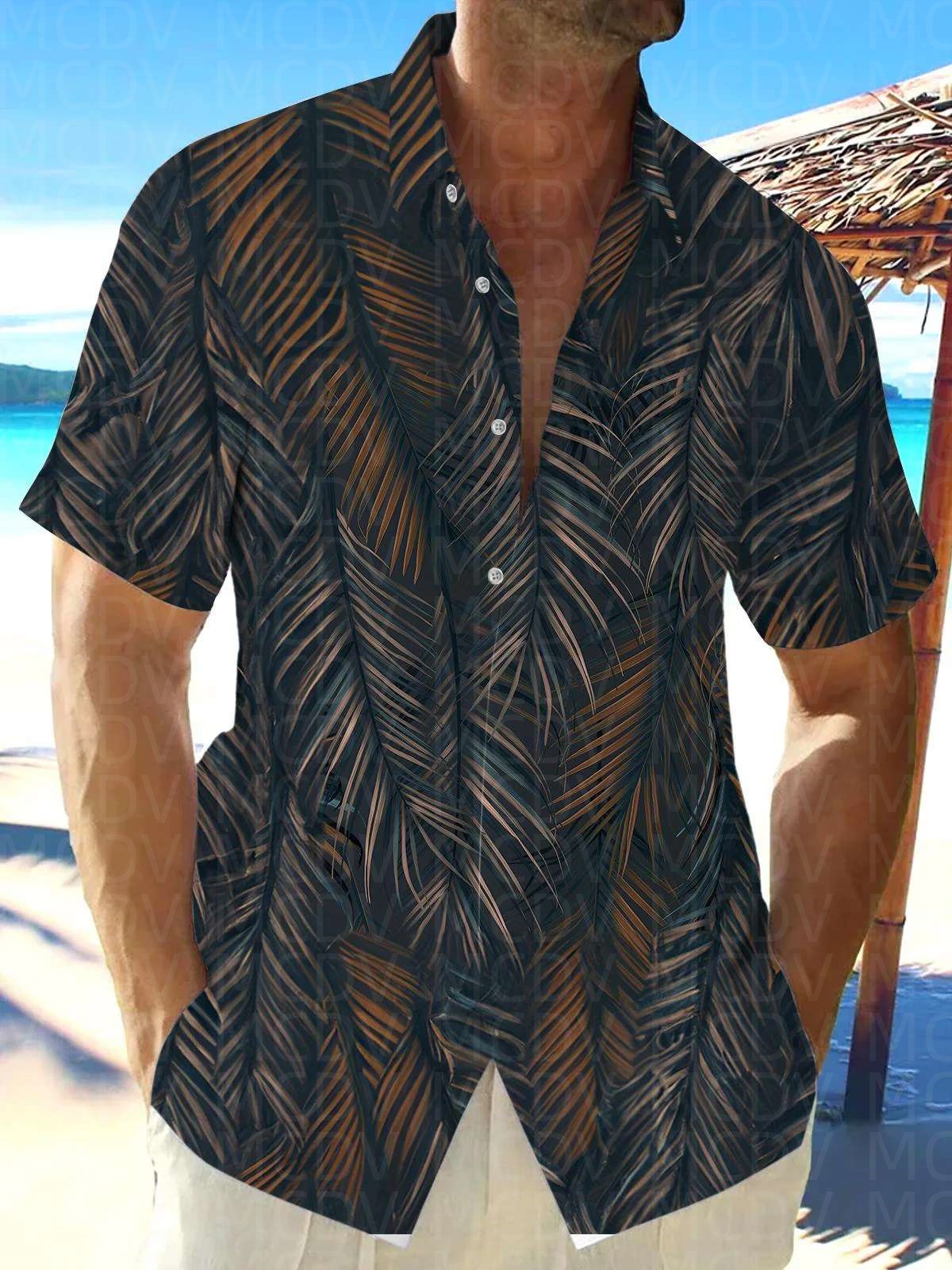 Cute Pattern Men's Hawaiian Sh - Shirt Camp Collar 리뷰 및 가격