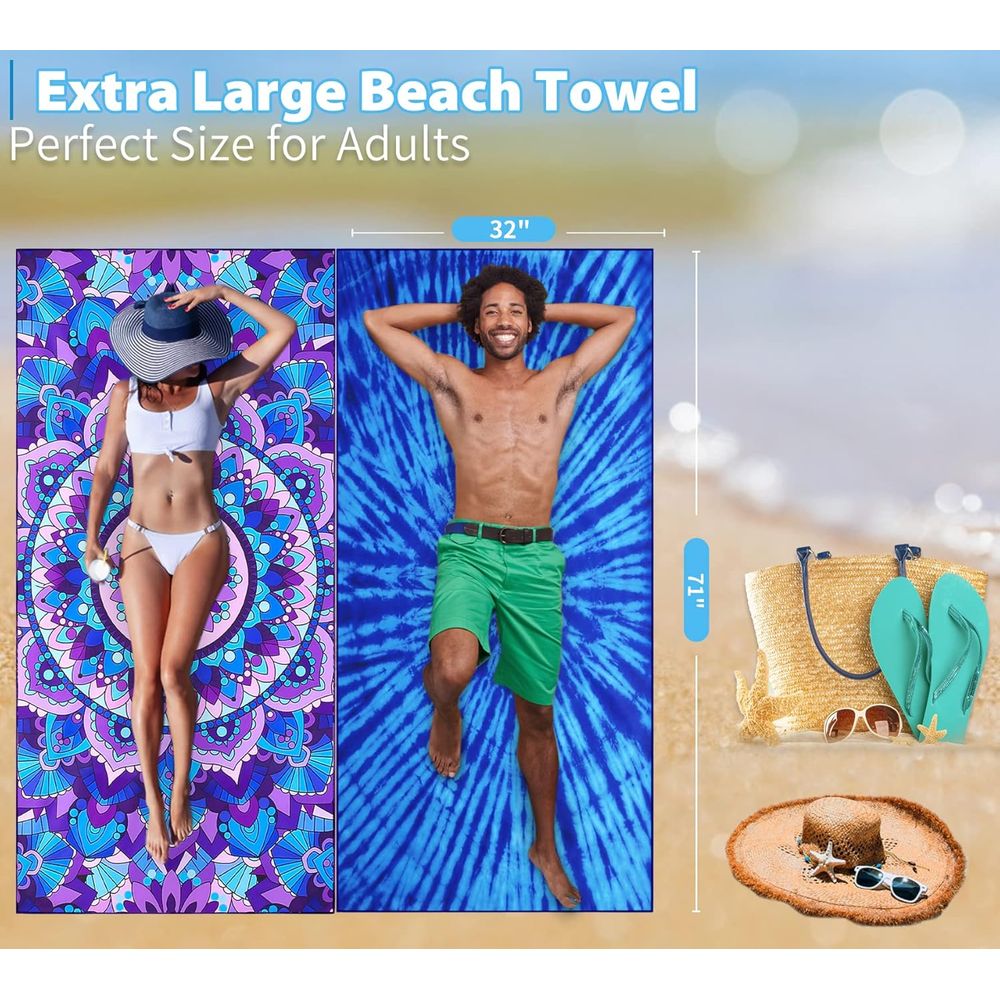 Lightweight Oversized 71x32 Be - Beach Towel Large 리뷰 및 가격