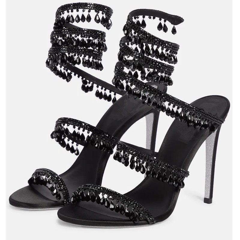 Sexy Green Crystal Fringe Stil - Casual Sandal Leather 리뷰 및 가격