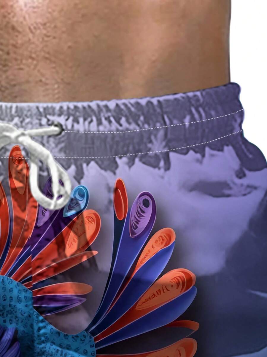 Gradient Purple Blue Swim Trun - Swim Trunk Quick Dry 리뷰 및 가격