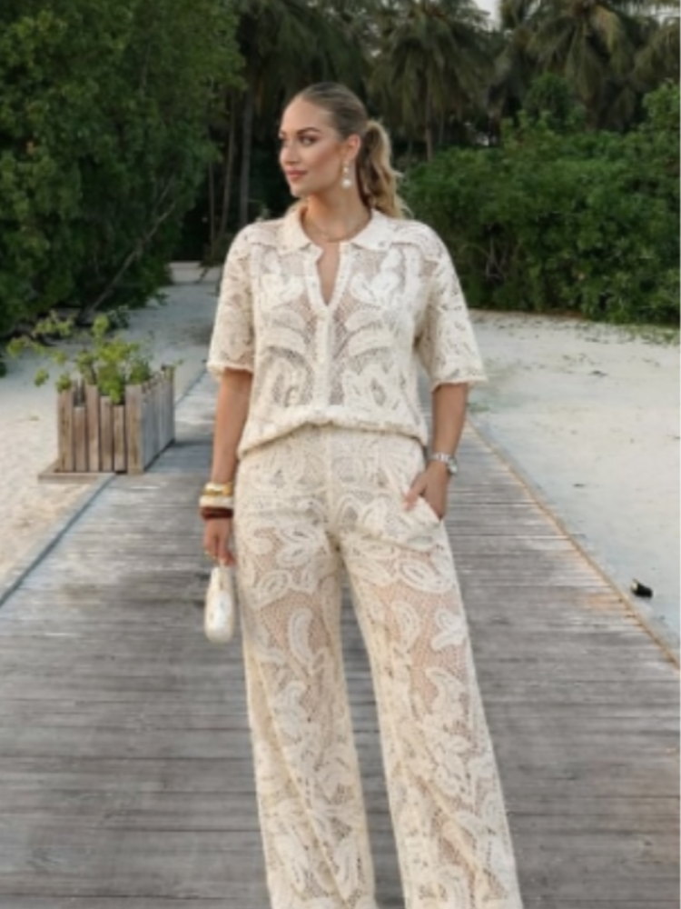 Women's Stylish 2 Piece Set Cr - Resort Shirt Floral 리뷰 및 가격