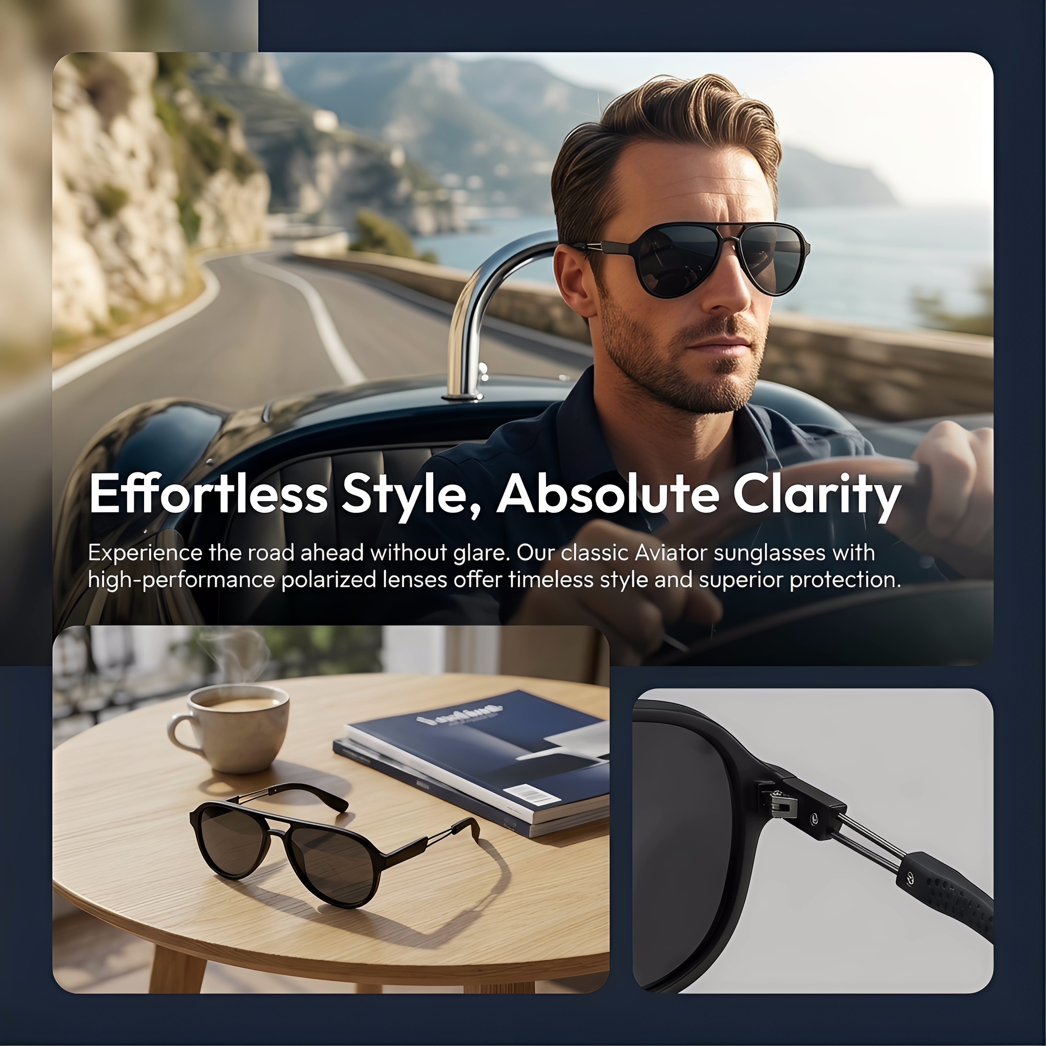 CHALK Men's Vintage Dual-Bridg - Sunglasses Aviator Polarized 리뷰 및 가격