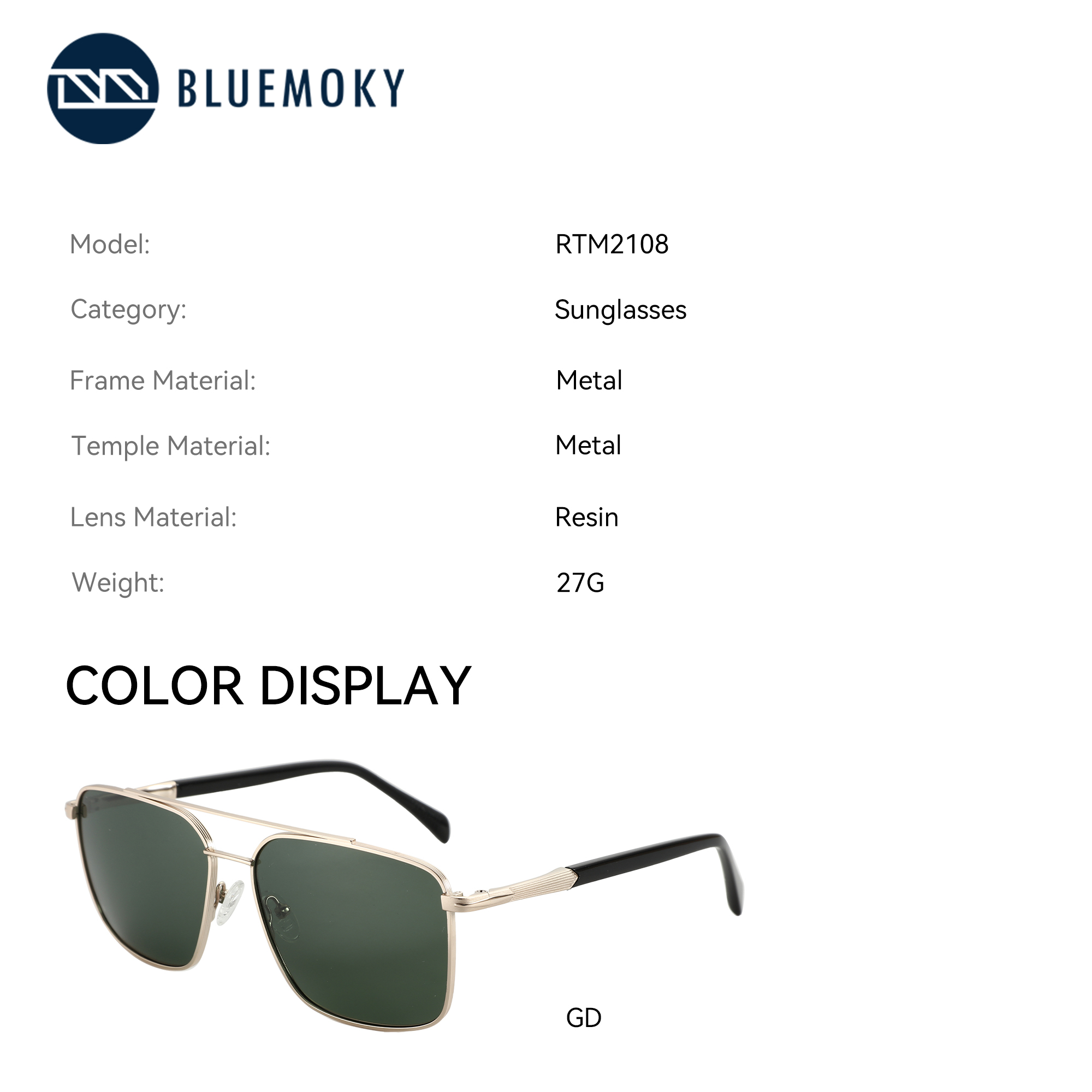 BLUEMOKY L Size Fashion Metal  - Sunglasses Aviator Polarized 리뷰 및 가격