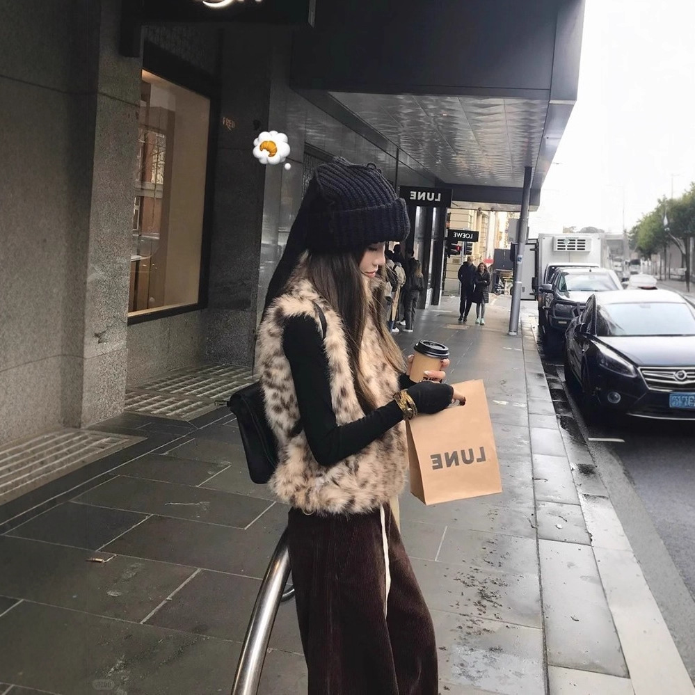 Women Faux Fur Vest Coats Shor - Short Linen Drawstring 리뷰 및 가격