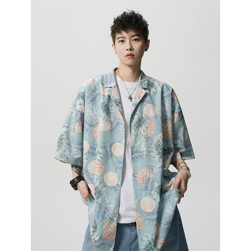 Summer Vintage Floral Print Lo - Resort Shirt Floral 리뷰 및 가격