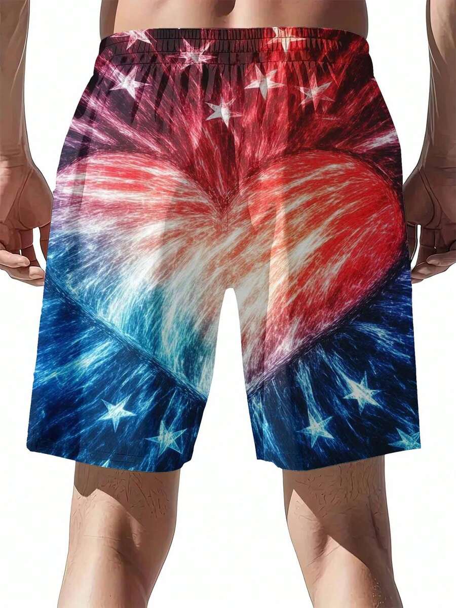 American Flag Print Swim Trunk - Swim Trunk Quick Dry 리뷰 및 가격