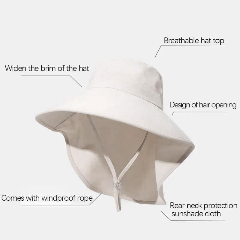 Outdoor UV Anti Neck Protectio - Bucket Hat Straw 리뷰 및 가격