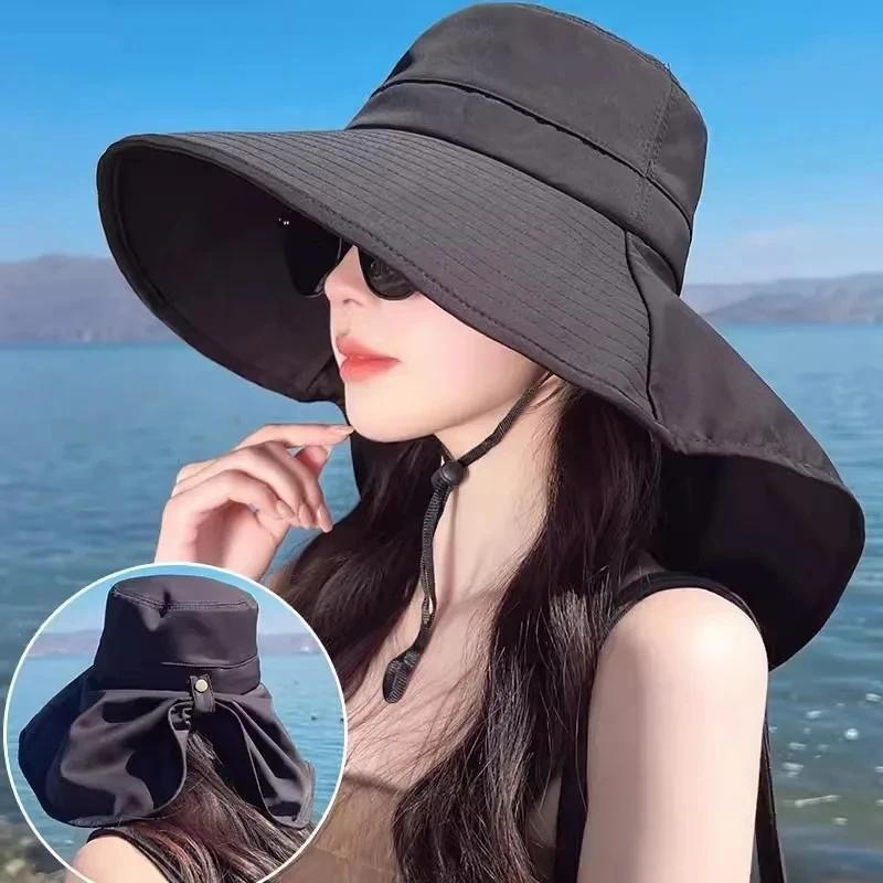 Outdoor UV Anti Neck Protectio - Bucket Hat Straw 리뷰 및 가격