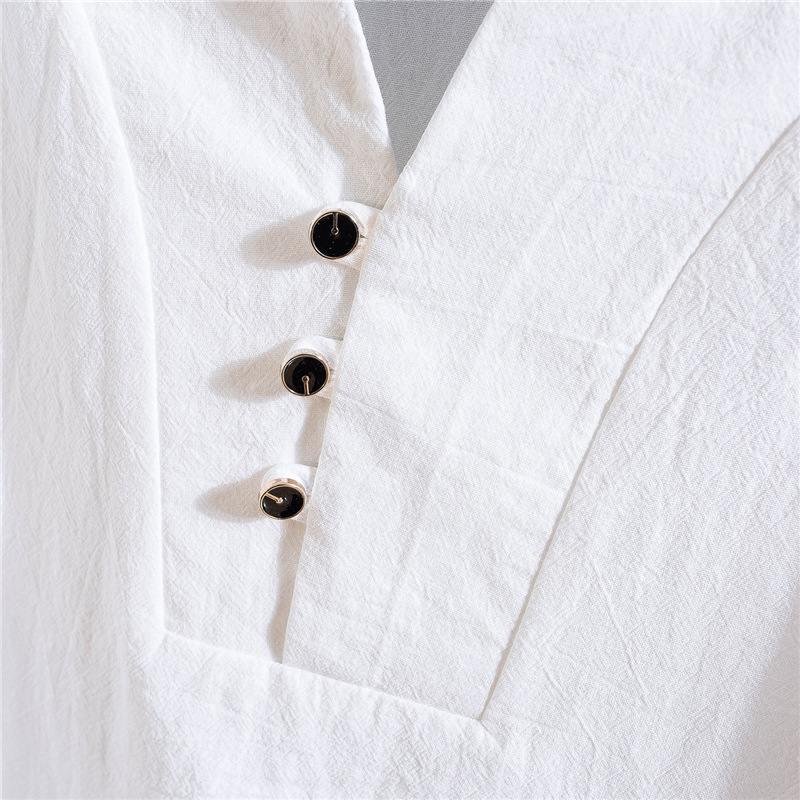 Men's Summer Cotton Linen Shor - Linen Shirt Breathable 리뷰 및 가격