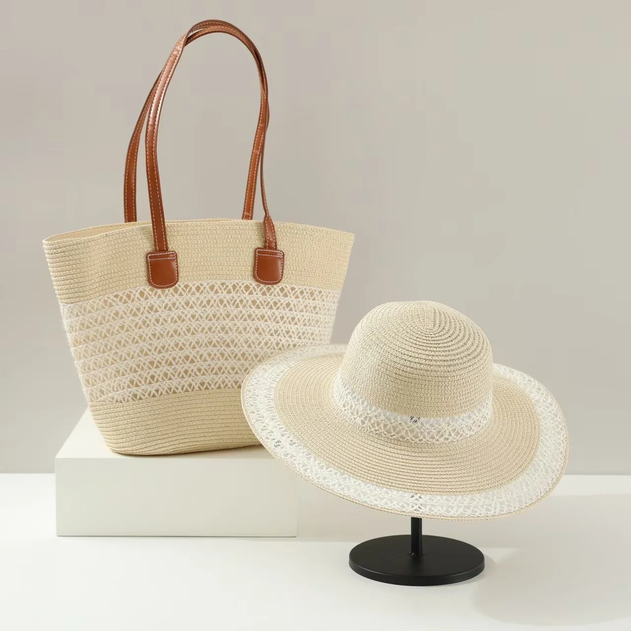 Large Capacity Straw Woven Bag - Bucket Hat Straw 리뷰 및 가격