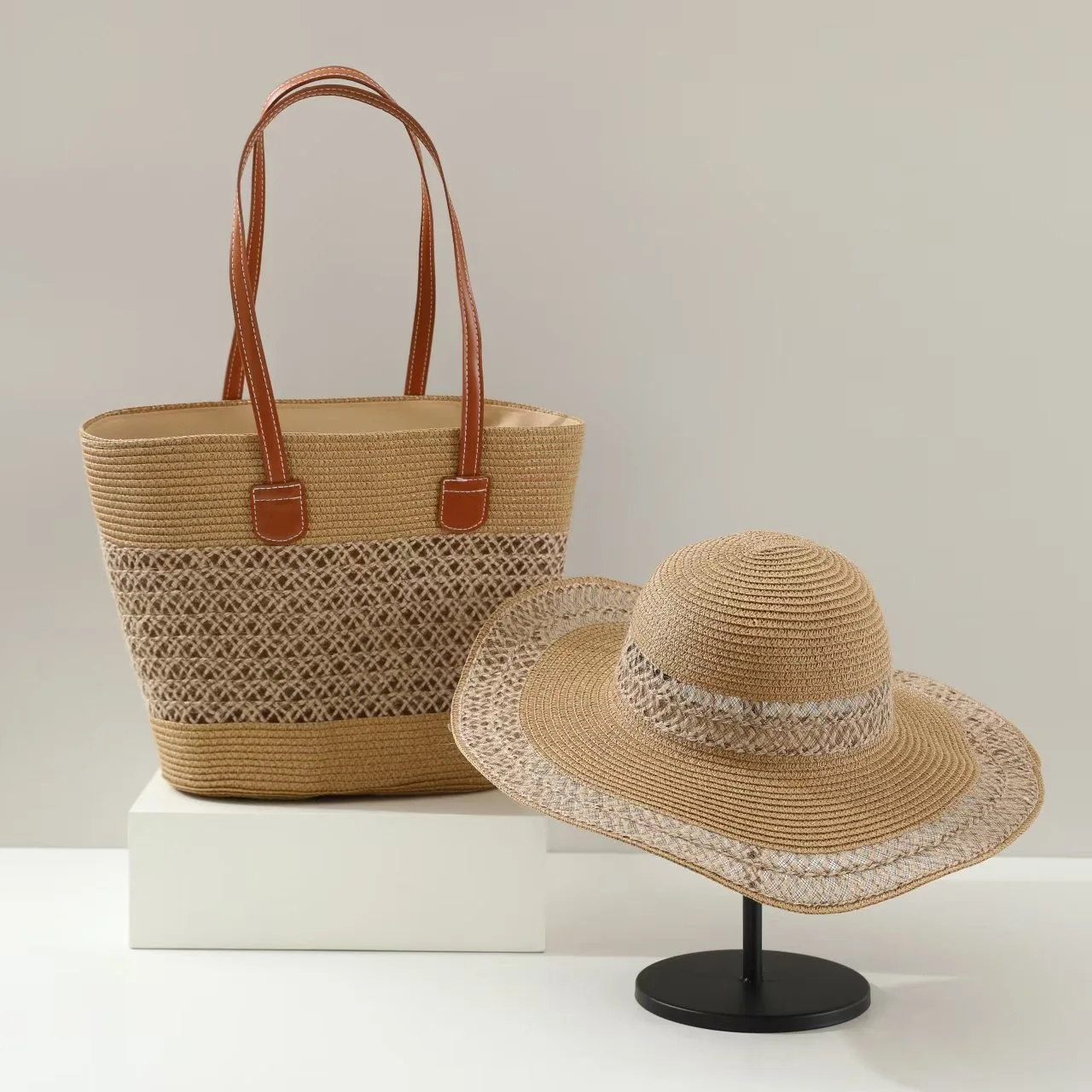 Large Capacity Straw Woven Bag - Bucket Hat Straw 리뷰 및 가격