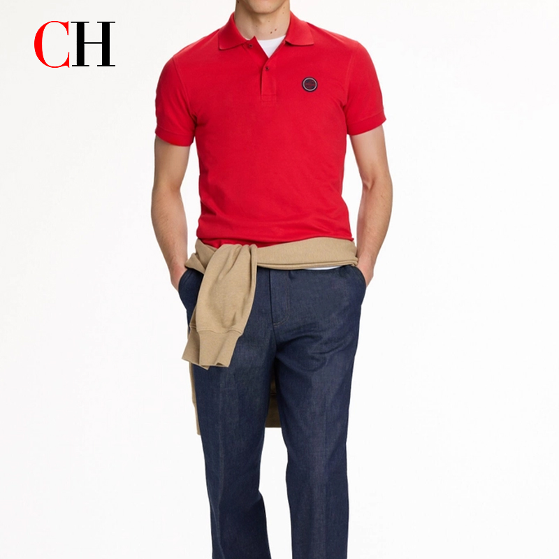 CH Red Accent Circular Rubber  - Polo Shirt Pique 리뷰 및 가격