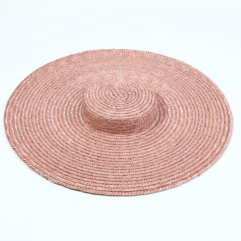15cm Wide Brim Straw Hat Flat  - Bucket Hat Straw 리뷰 및 가격