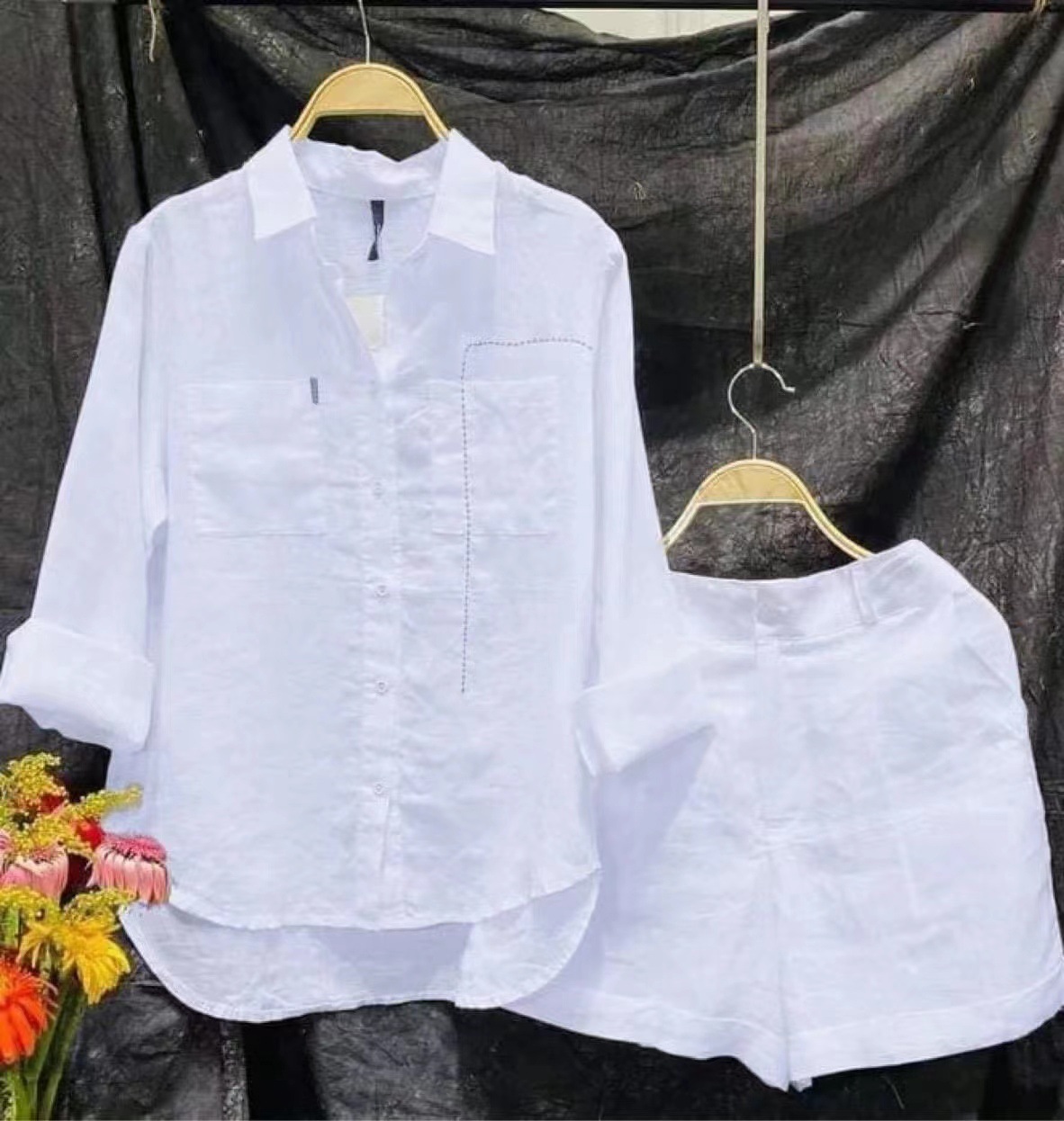 Fashion White Long Sleeve Shir - Linen Shirt Breathable 리뷰 및 가격