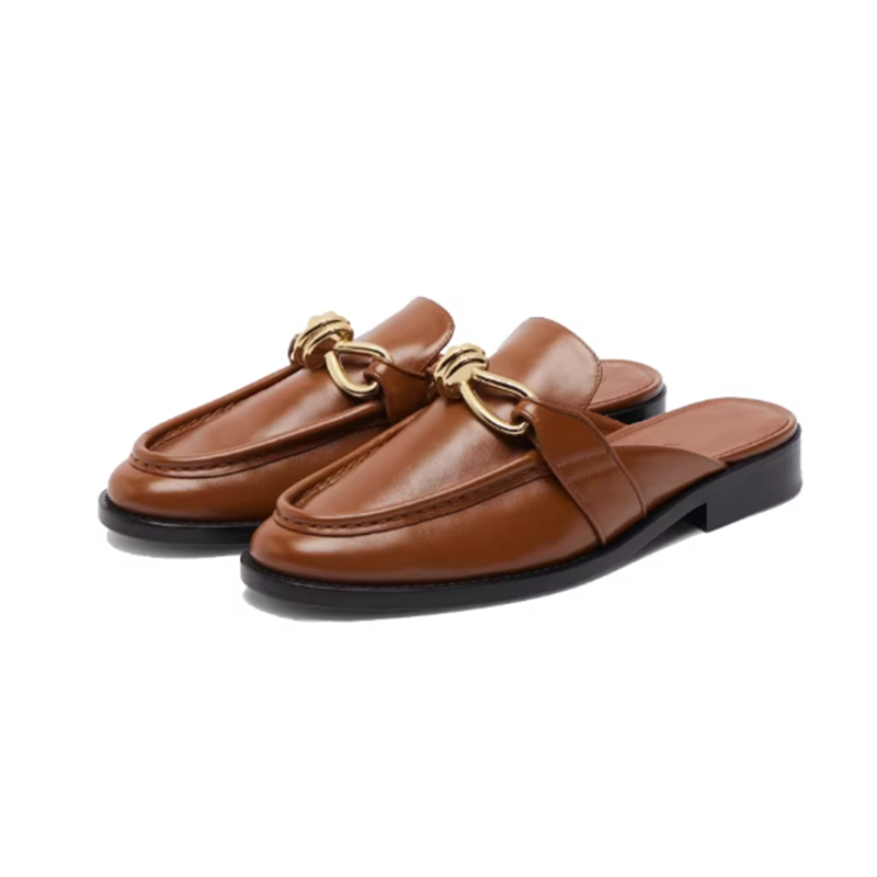 Metal Buckle Half Slippers For - Flip Flop Leather Men 리뷰 및 가격