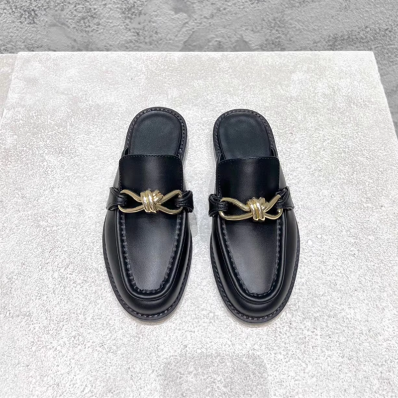 Metal Buckle Half Slippers For - Flip Flop Leather Men 리뷰 및 가격
