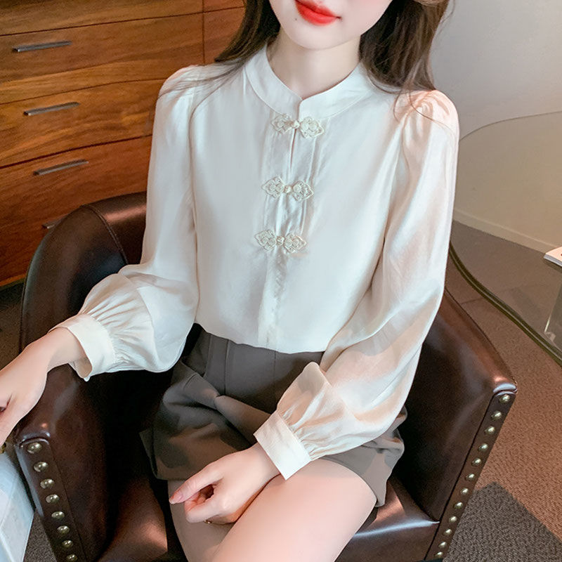 New Chinese Style Stand Up Col - Shirt Camp Collar 리뷰 및 가격
