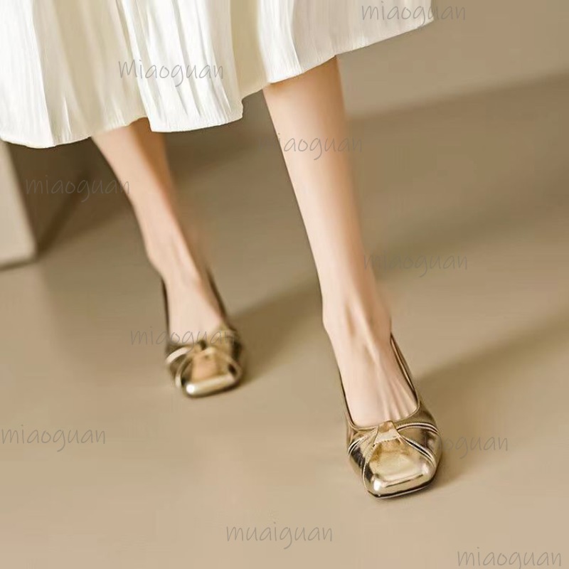 Cover Toe Low Heel Pumps Women - Casual Sandal Leather 리뷰 및 가격