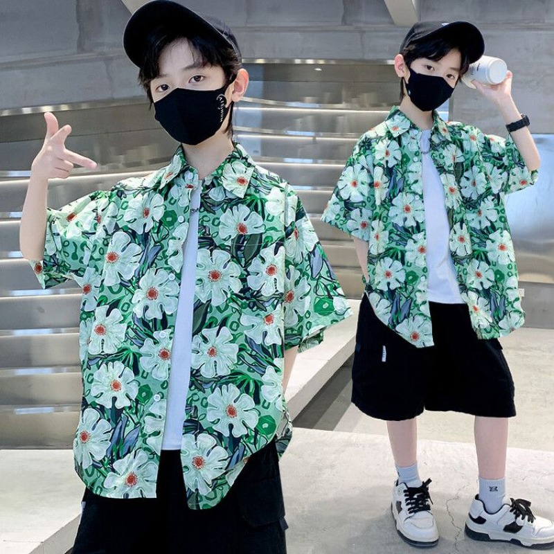 Boys' Floral Shirt Summer Set  - Resort Shirt Floral 리뷰 및 가격