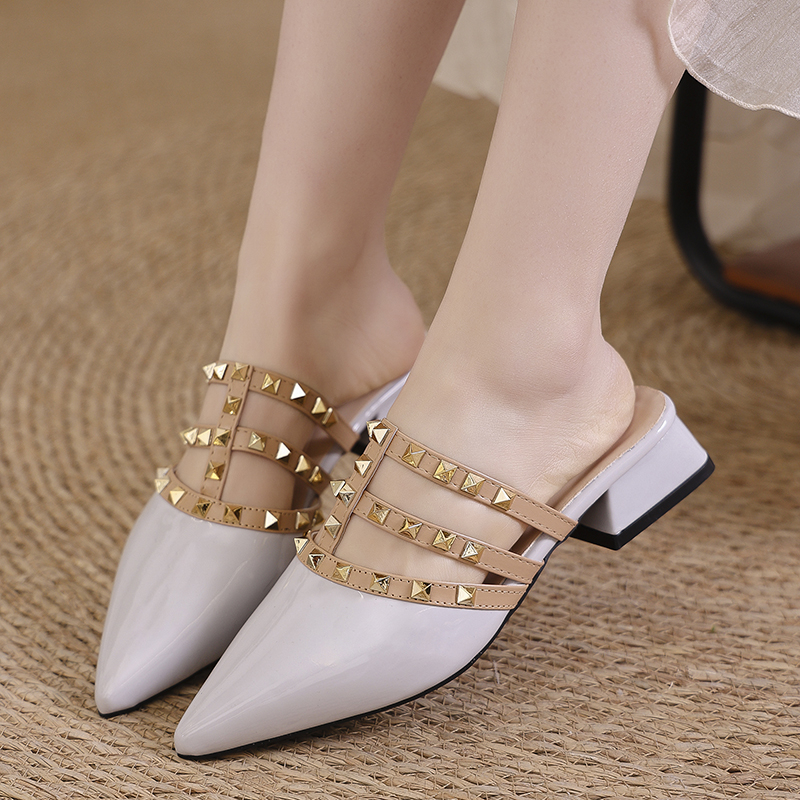 Patent Leather Pointed Toe Hal - Casual Sandal Leather 리뷰 및 가격