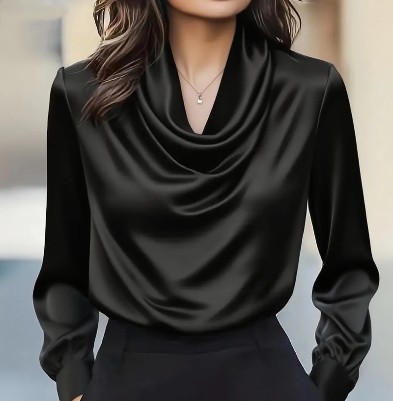 Autumn fashion elegant tempera - Shirt Camp Collar 리뷰 및 가격