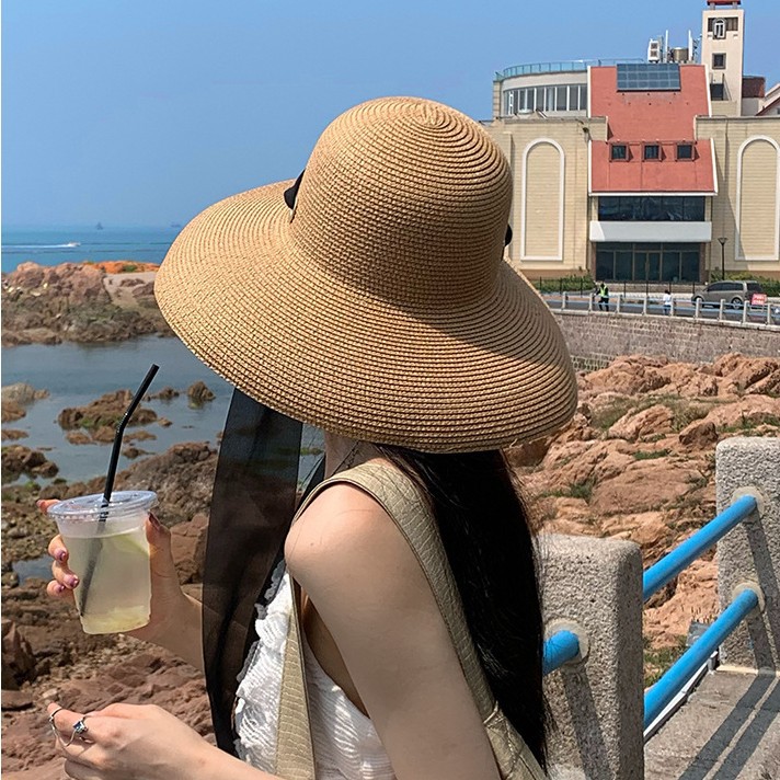 French Summer Elegant Long Rib - Bucket Hat Straw 리뷰 및 가격