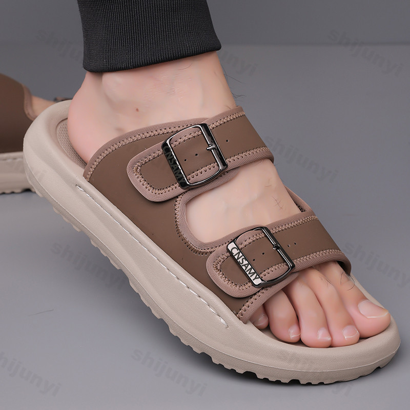 Men's Slippers 2025 Summer Bre - Flip Flop Leather Men 리뷰 및 가격