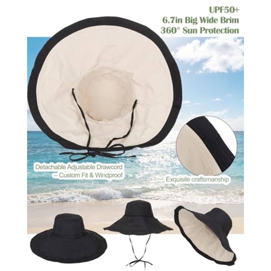 Extra Wide-Brim Sun Hats Women - Packable Hat Nylon 리뷰 및 가격