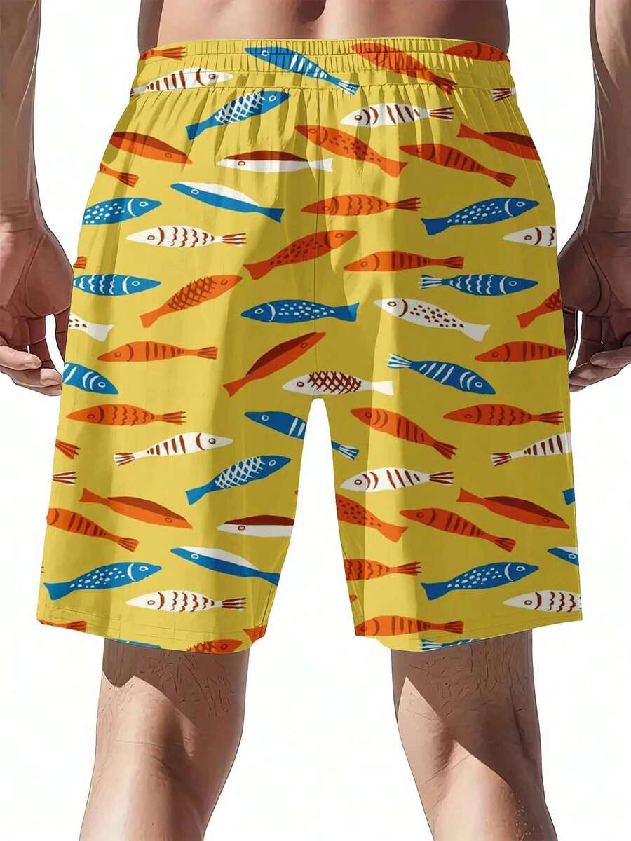 Colorful Fish Pattern Swim Tru - Swim Trunk Quick Dry 리뷰 및 가격