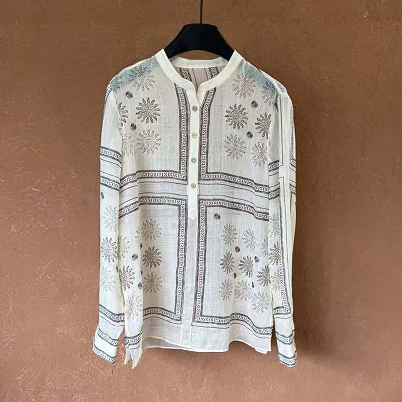 Women New Design Loose Tempera - Resort Shirt Floral 리뷰 및 가격