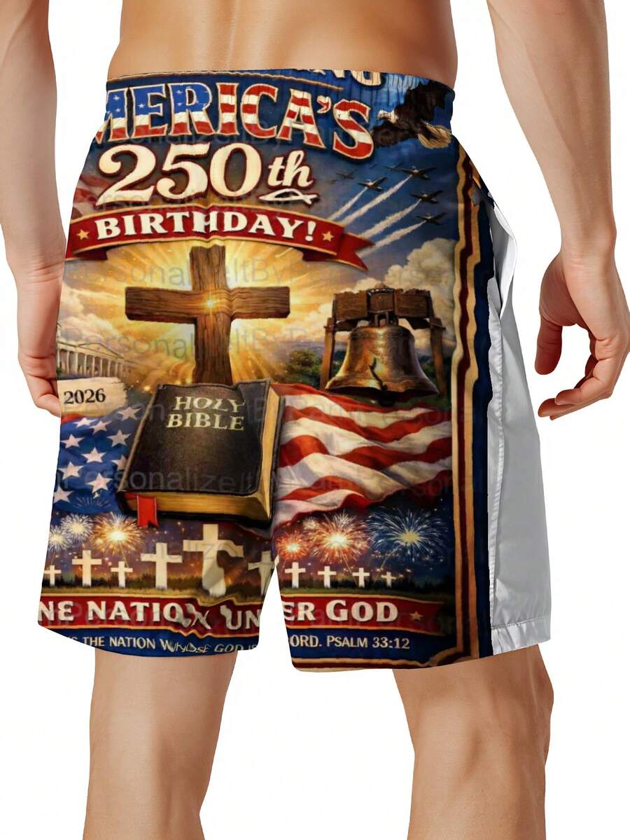 Mens Patriotic Swim Trunks 250 - Swim Trunk Quick Dry 리뷰 및 가격