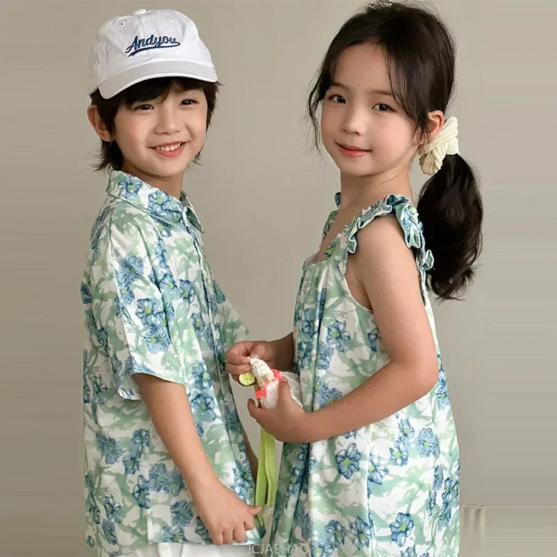 Look Boys Shirts Korean Childr - Resort Shirt Floral 리뷰 및 가격