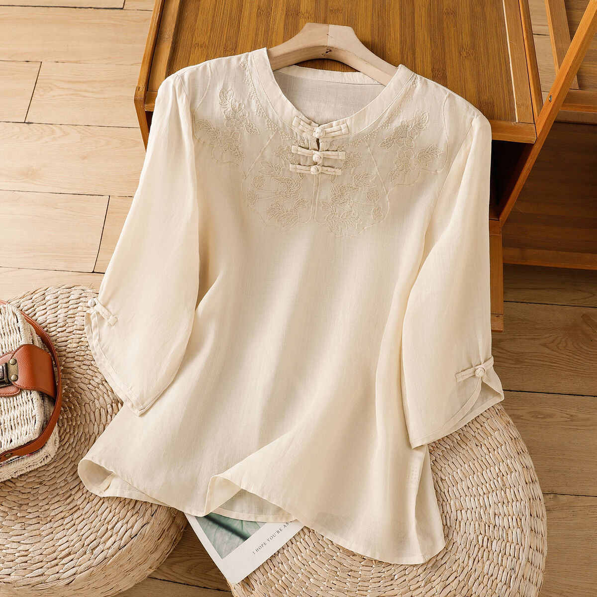 Chinese Style Round Collar But - Shirt Camp Collar 리뷰 및 가격