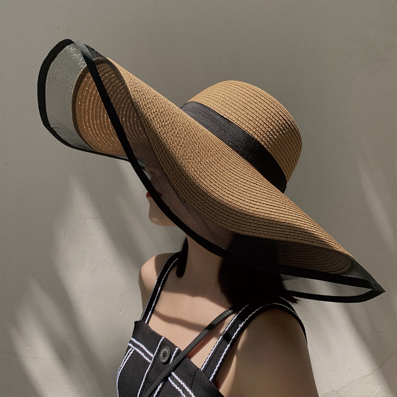 Women Sun Hat Big Eaves Waves  - Bucket Hat Straw 리뷰 및 가격
