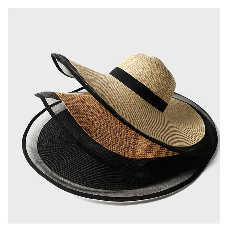 Women Sun Hat Big Eaves Waves  - Bucket Hat Straw 리뷰 및 가격
