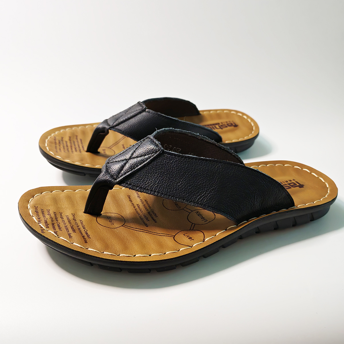Summer Shoes Men Slippers Genu - Flip Flop Leather Men 리뷰 및 가격