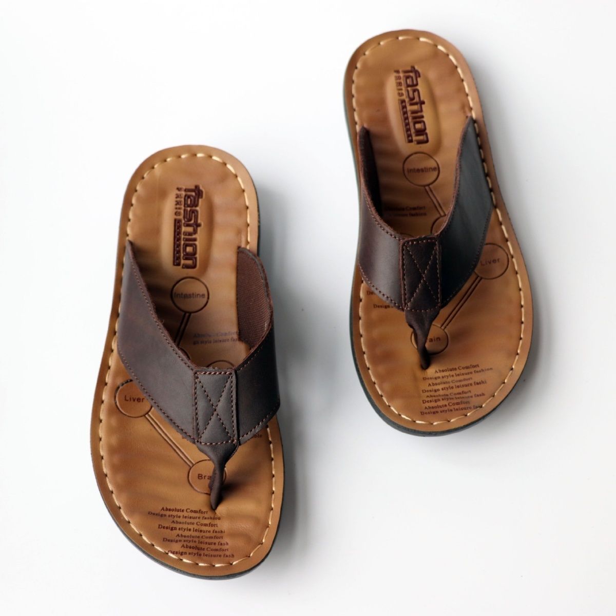 Summer Shoes Men Slippers Genu - Flip Flop Leather Men 리뷰 및 가격
