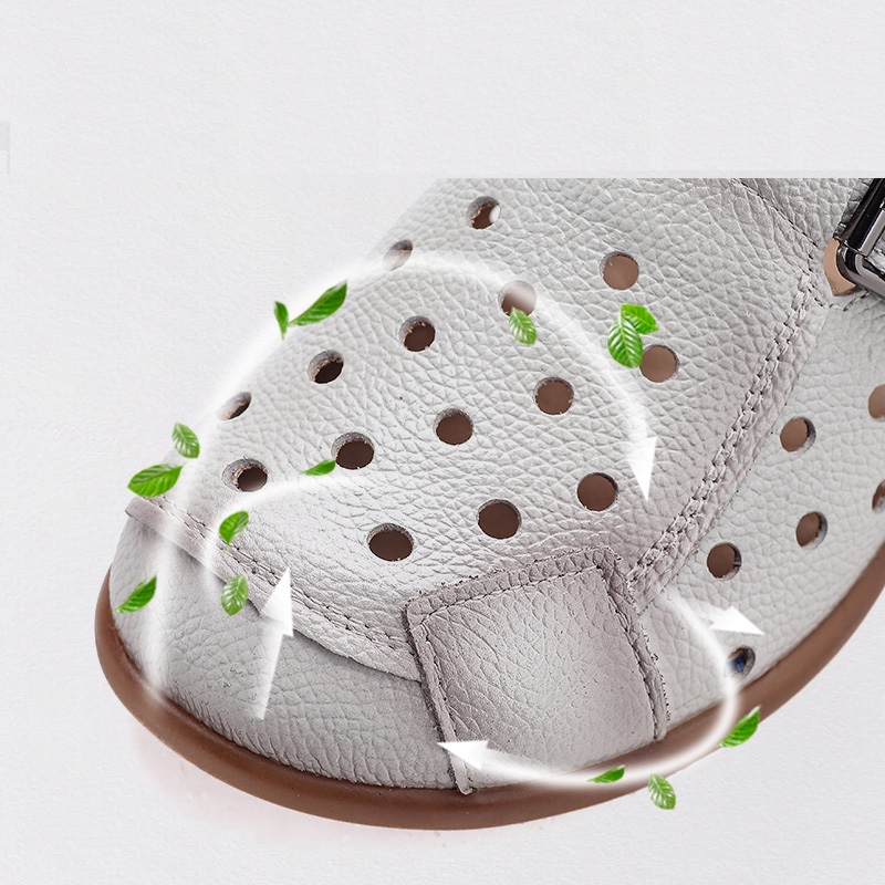 New Cow leather low heel sanda - Casual Sandal Leather 리뷰 및 가격