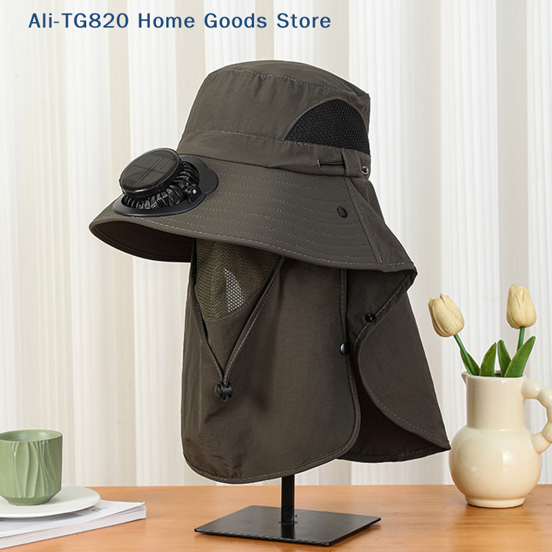 [TG820]Men Fan Hat With Solar  - Bucket Hat Straw 리뷰 및 가격