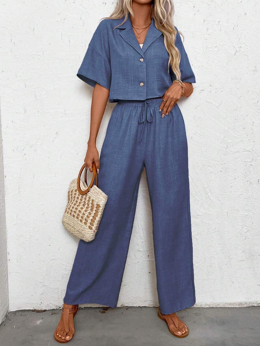 Womens Linen Short Sleeve Shir - Short Linen Drawstring 리뷰 및 가격