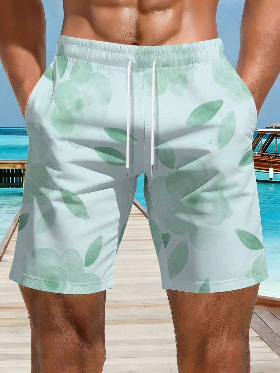 Mens Floral Print Beach Shorts - Swim Trunk Quick Dry 리뷰 및 가격