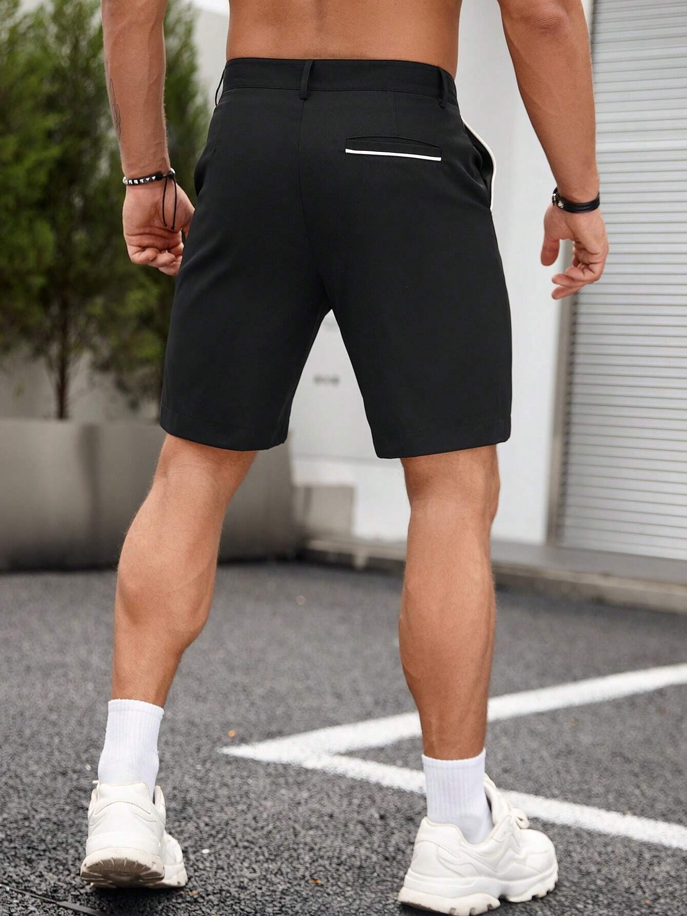 Men's Contrast Trim Chino Shor - Shorts Chino Slim 리뷰 및 가격