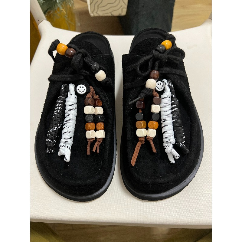 Women Men Clogs Cow Suede Leat - Flip Flop Leather Men 리뷰 및 가격
