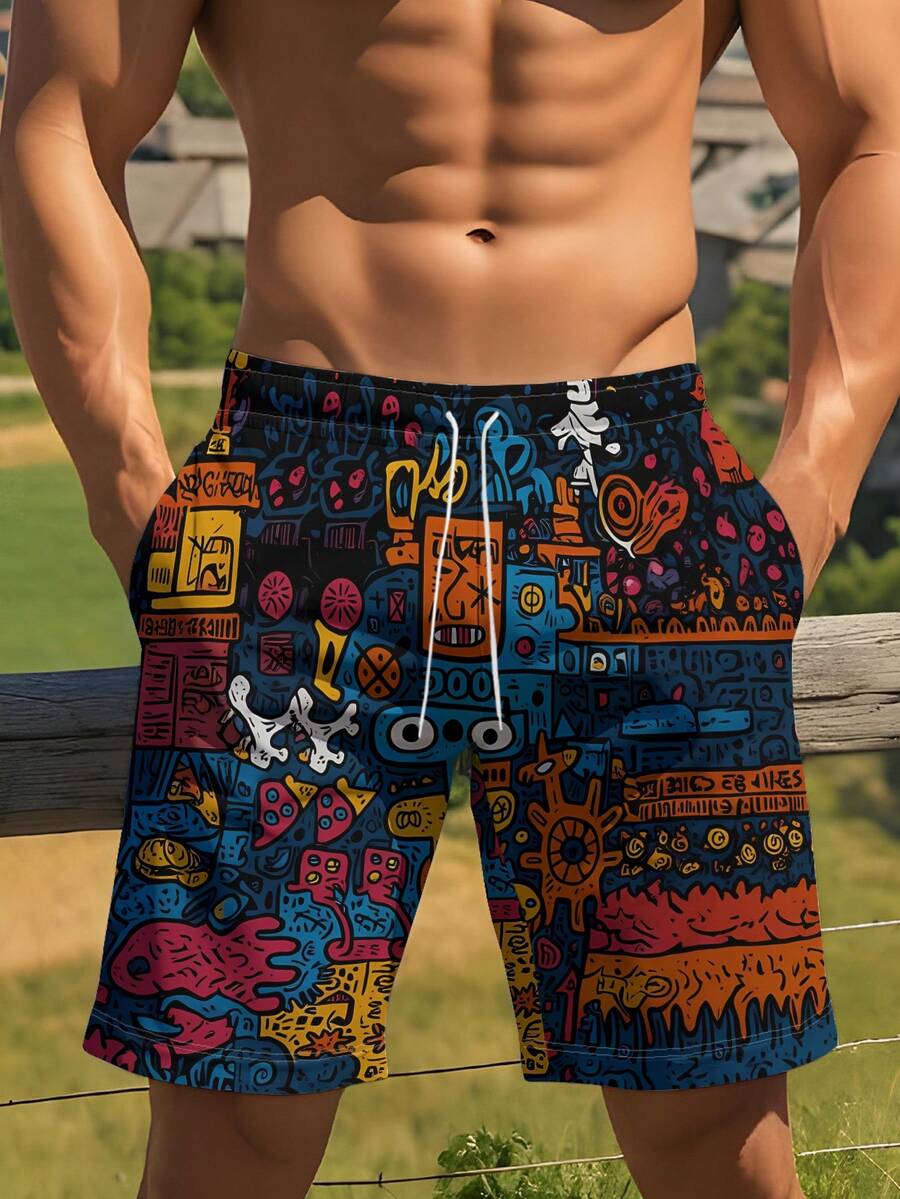Mens Beach Shorts 3D Digital P - Swim Trunk Quick Dry 리뷰 및 가격