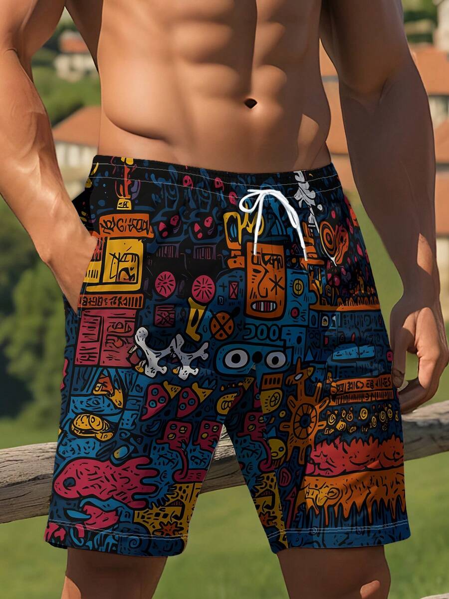 Mens Beach Shorts 3D Digital P - Swim Trunk Quick Dry 리뷰 및 가격