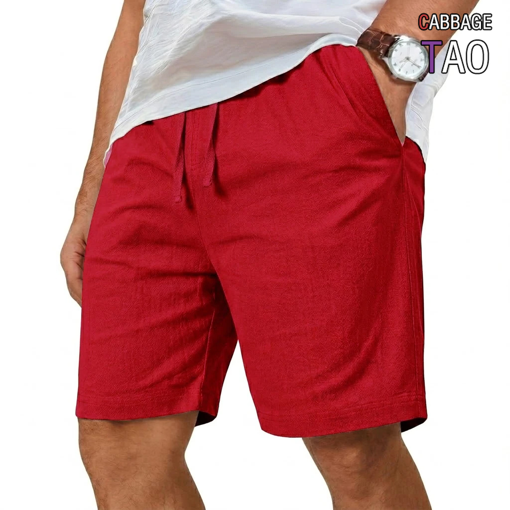 Oversized Cotton Linen Shorts  - Short Linen Drawstring 리뷰 및 가격