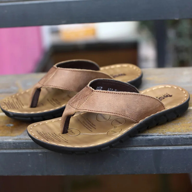 Roma Retro Man Slipper Solid C - Flip Flop Leather Men 리뷰 및 가격
