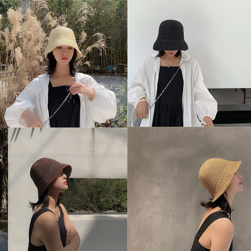 Hot Women's Fashion Summer Cap - Bucket Hat Straw 리뷰 및 가격